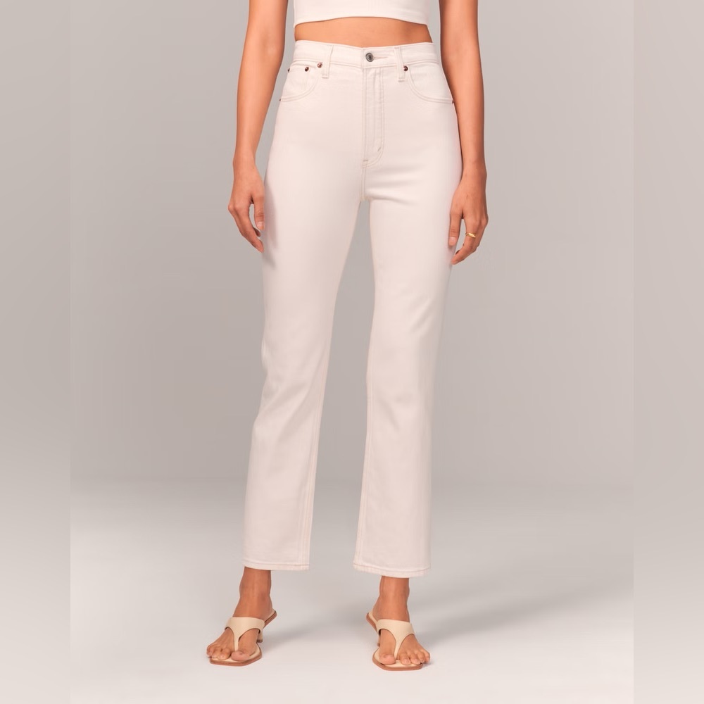 Abercrombie Ankle Straight ultra high rise jeans